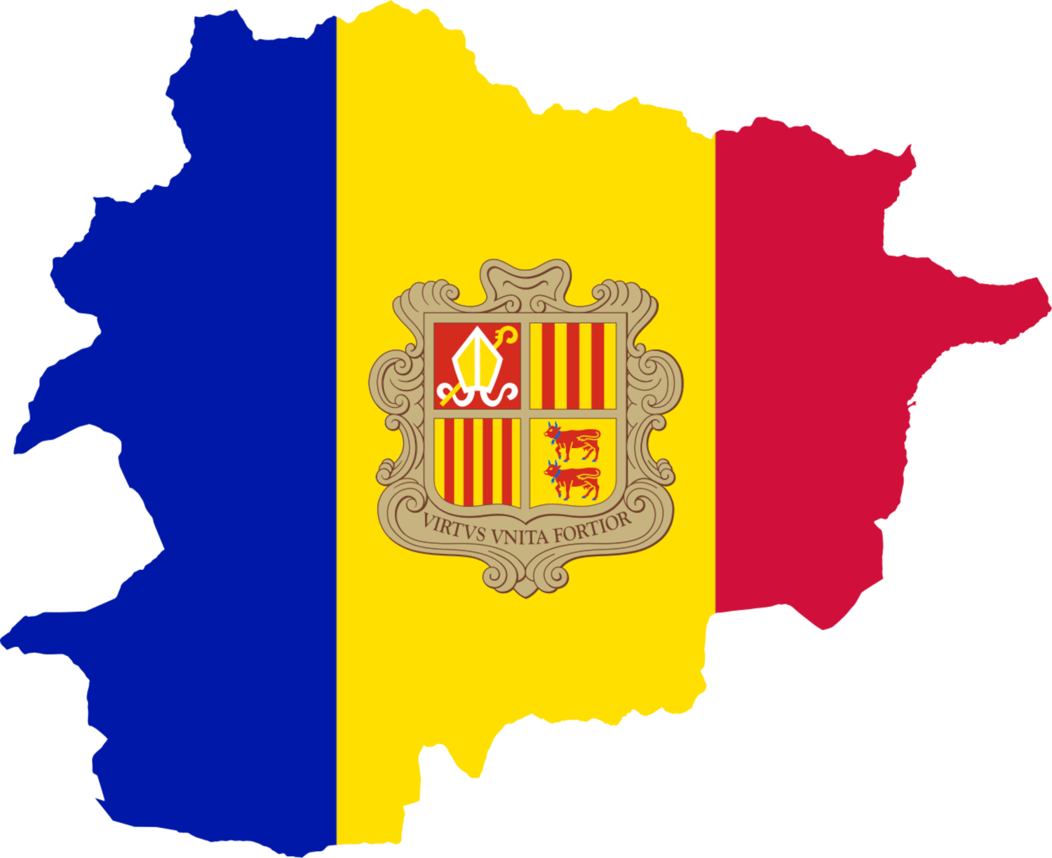 Andorra Flag Map