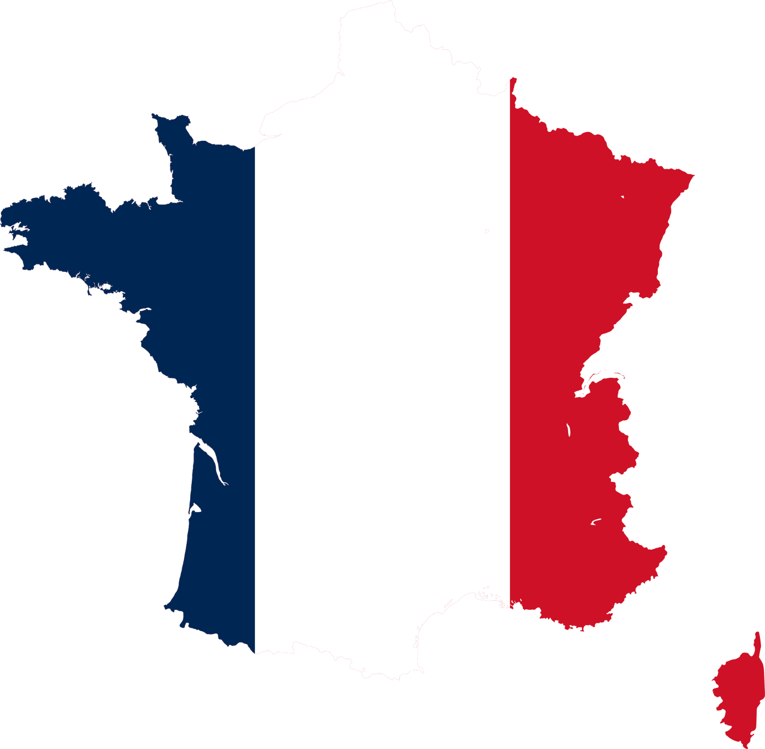 France Flag Map
