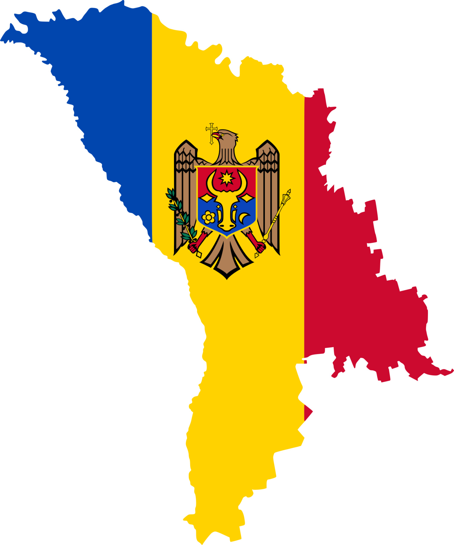 Moldova Flag Map