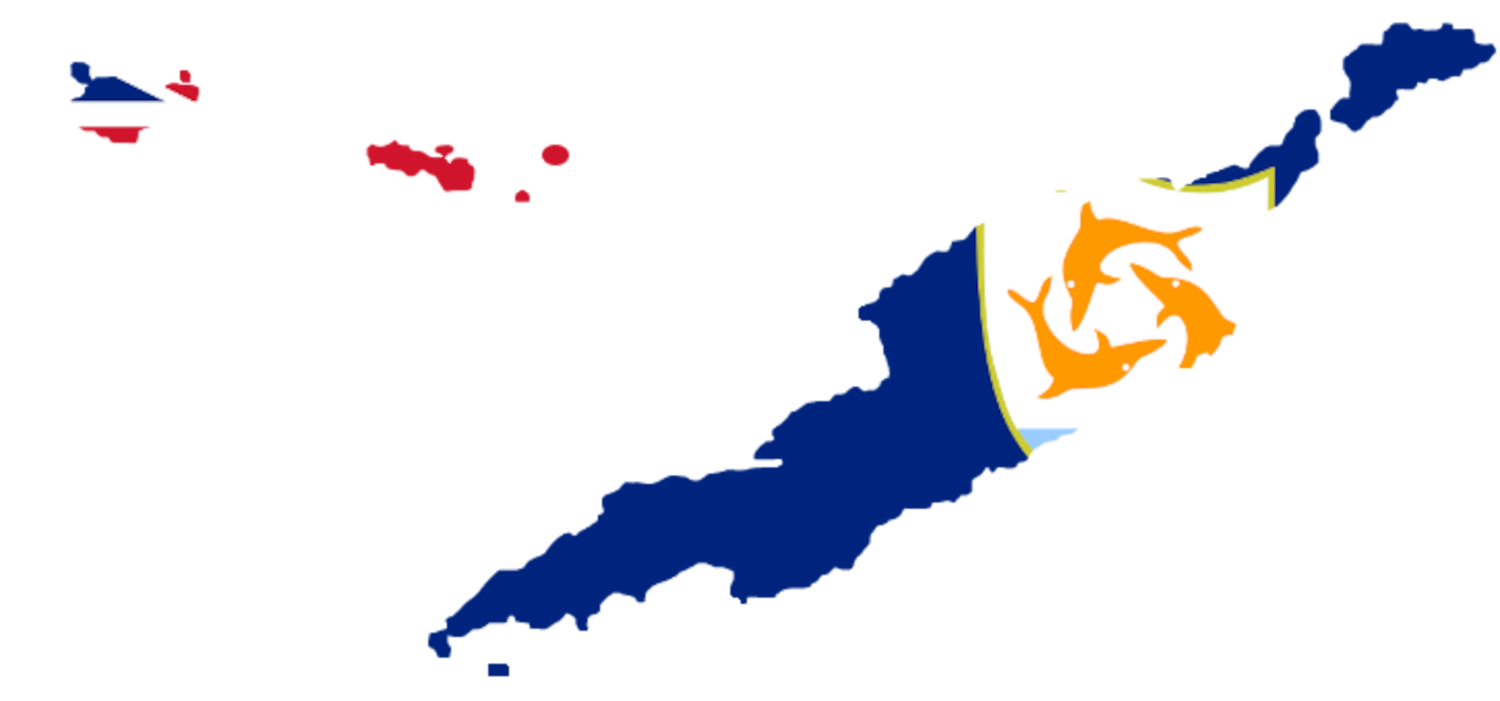 Anguilla Flag Map