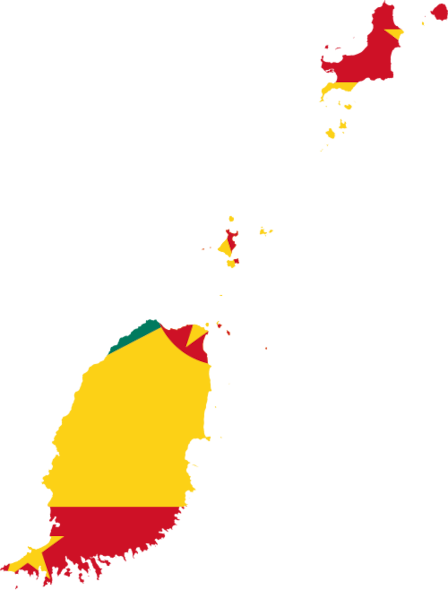 Grenada Flag Map