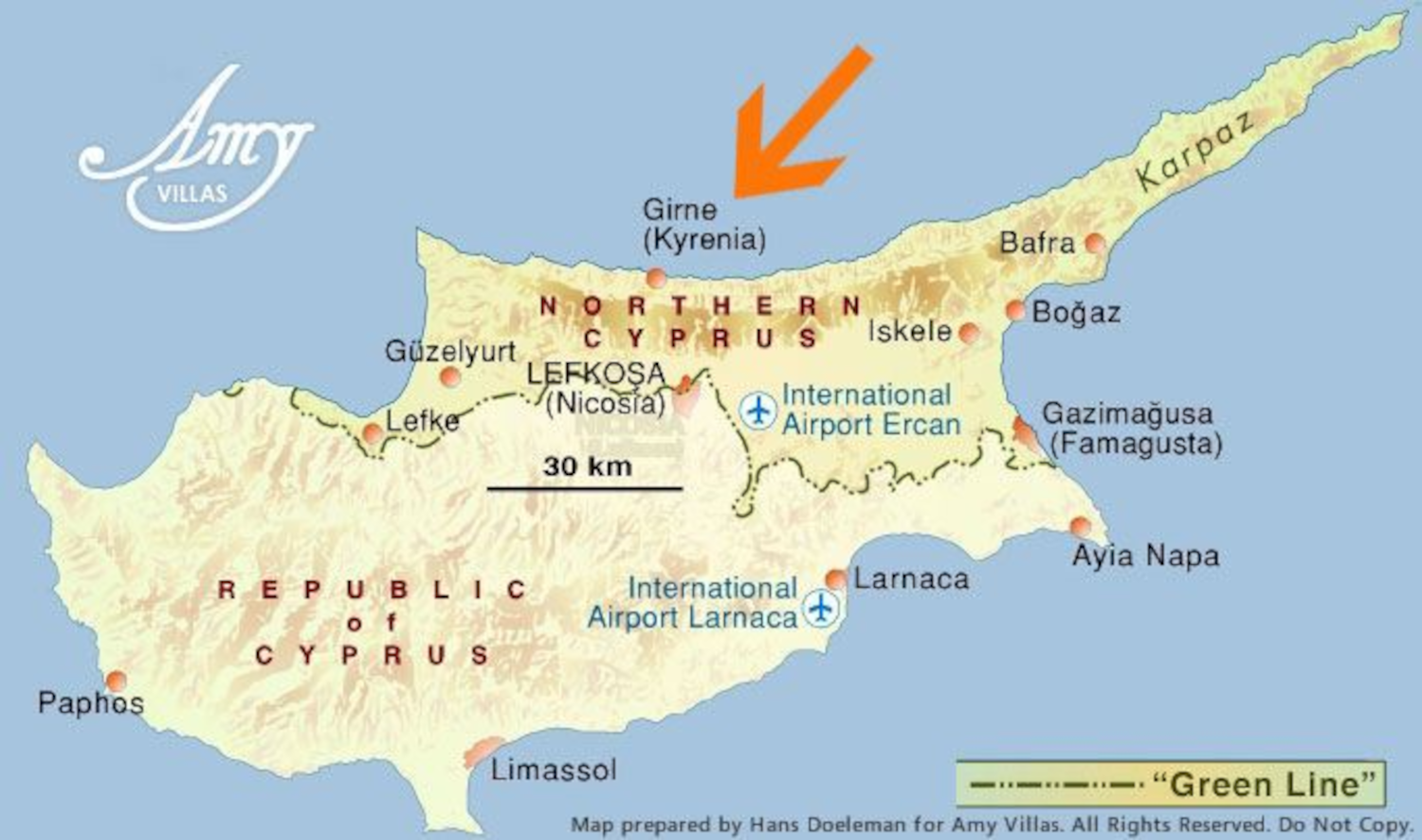 Northern Cyprus Map