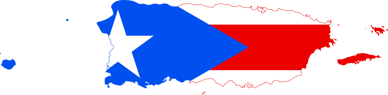 Puerto Rico Flag Map
