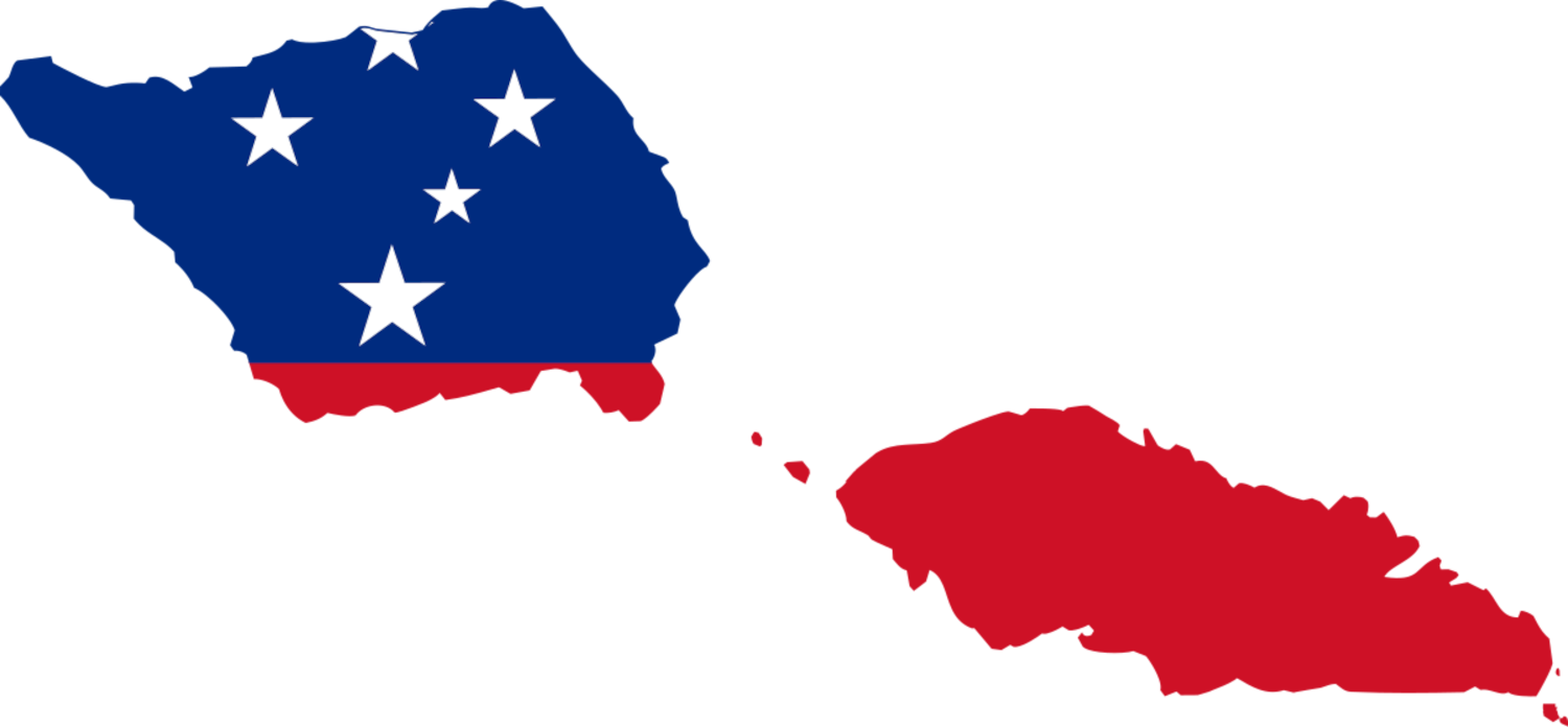 Samoa Flag Map