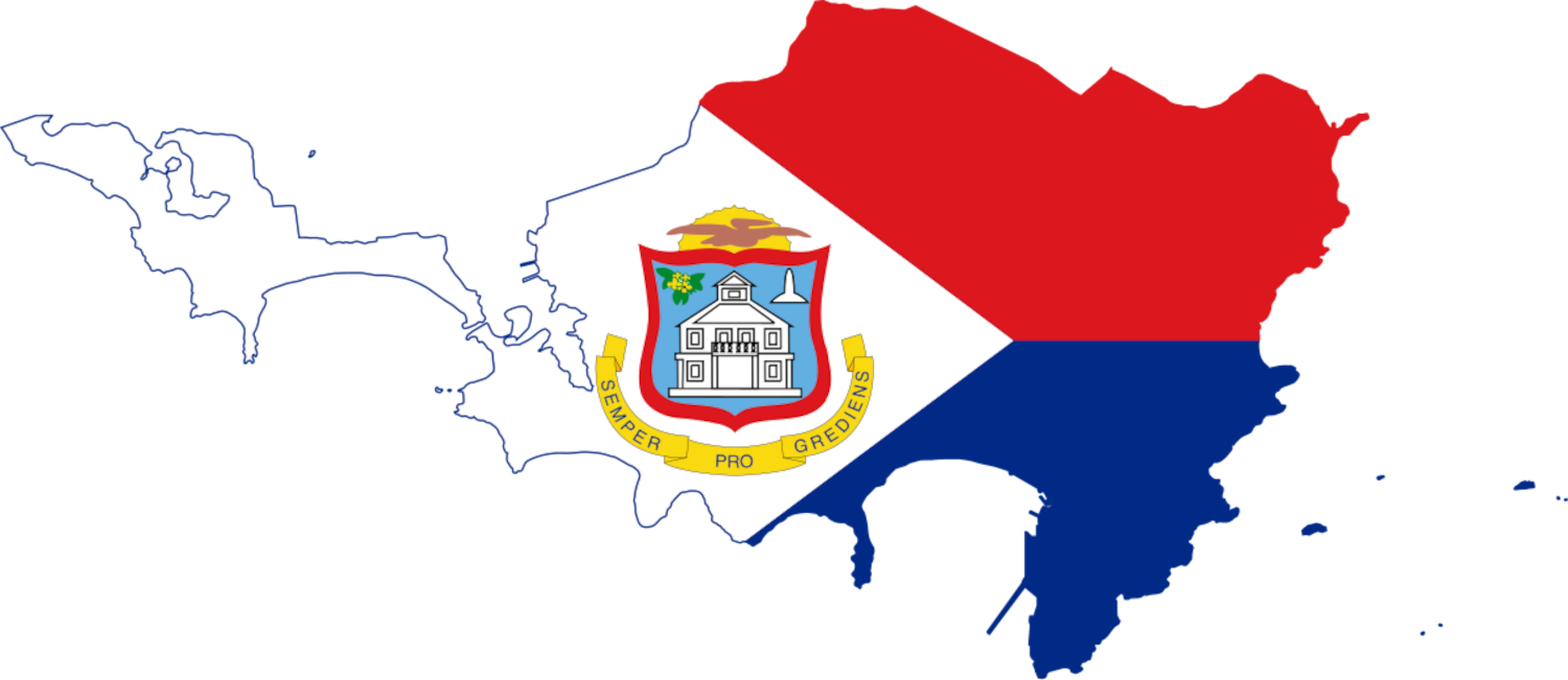 Sint Maarten Flag Map