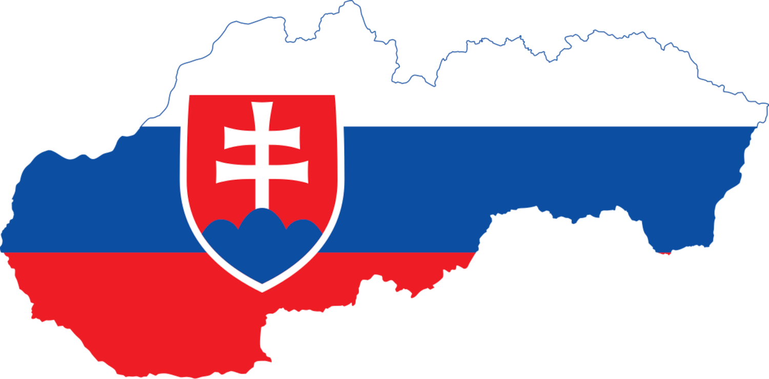 Slovakia Flag Map
