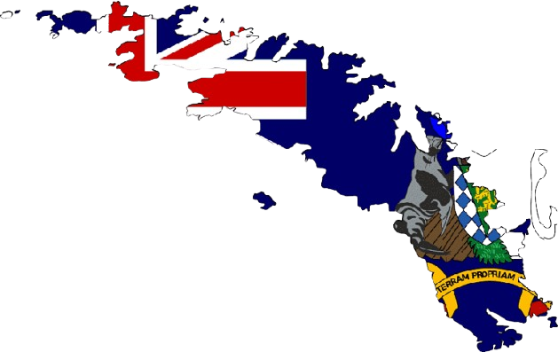South Georgia and the South Sandwich Islands Flag Map