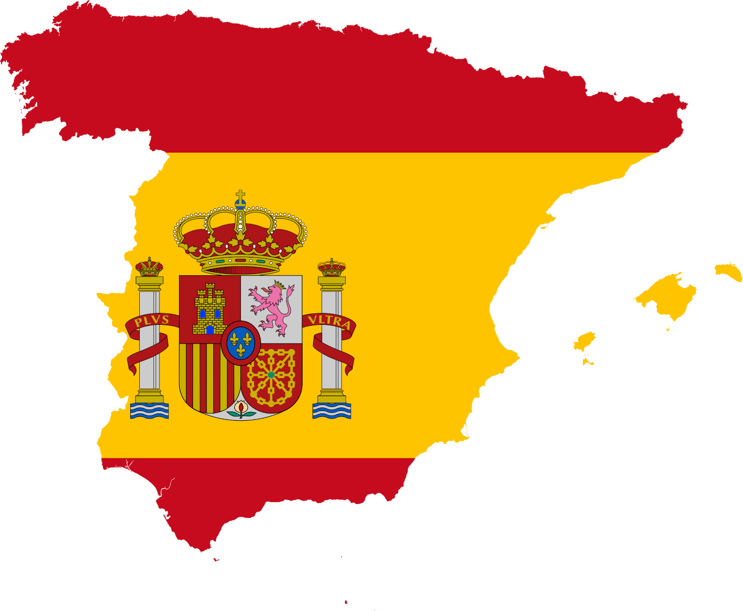 Spain Flag Map