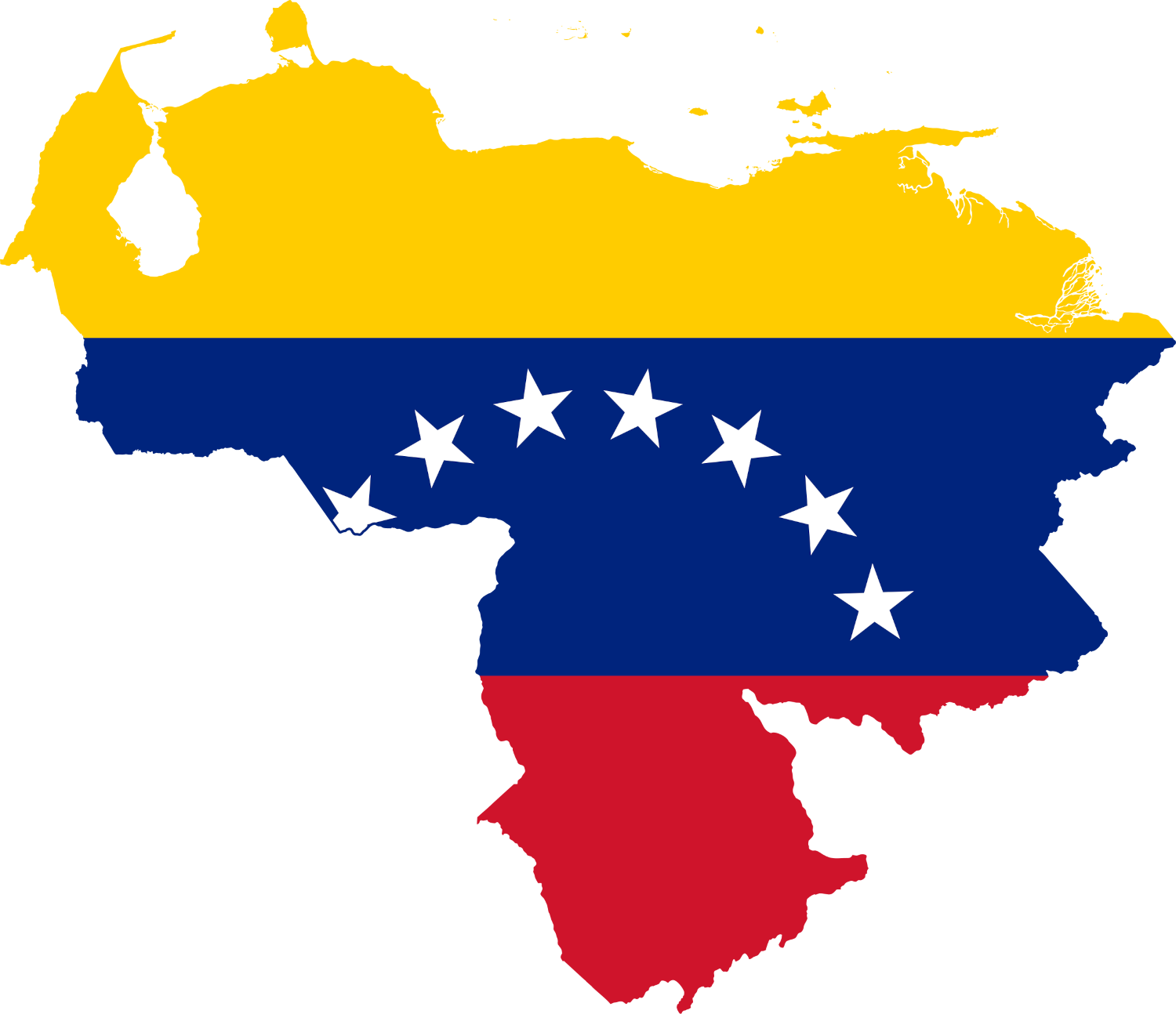 Venezuela Flag Map
