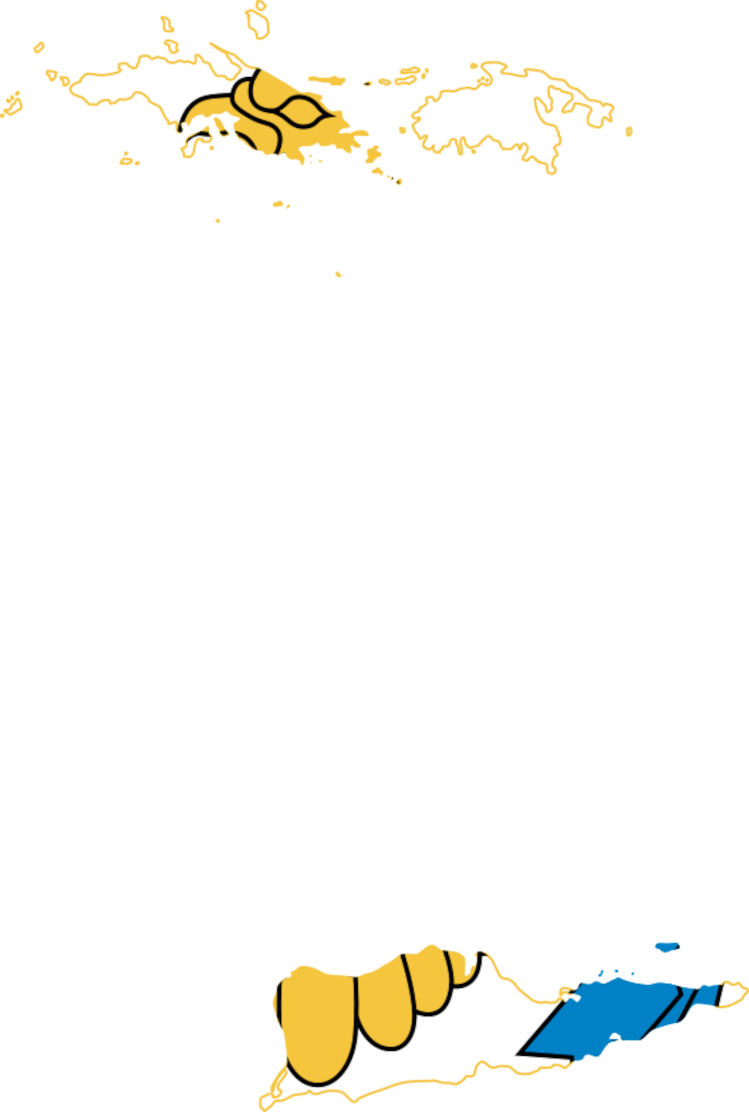 Virgin Islands of the United States Flag Map