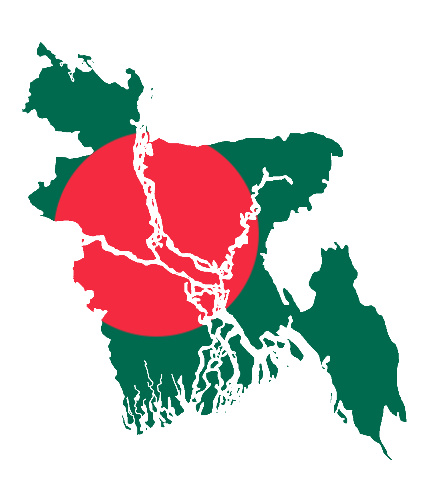 Bangladesh Flag Map