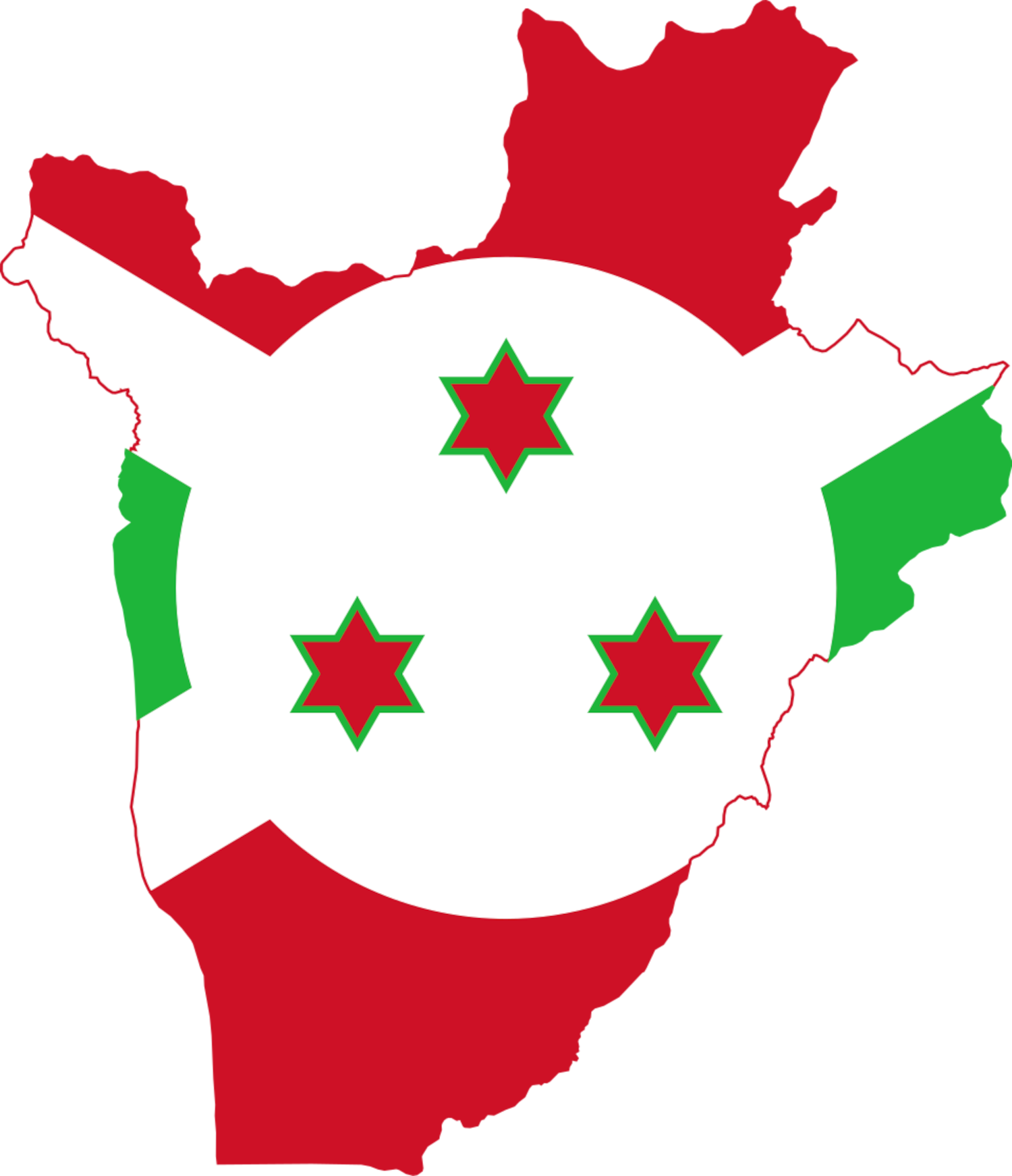 Burundi Flag Map