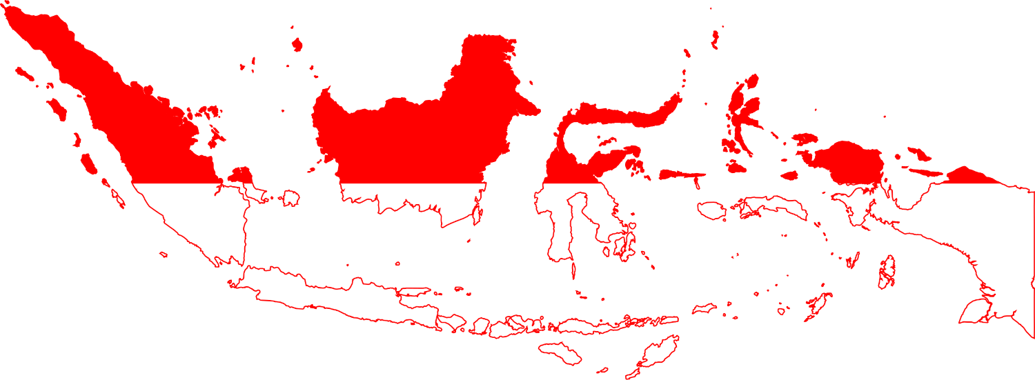 Indonesia Flag Map