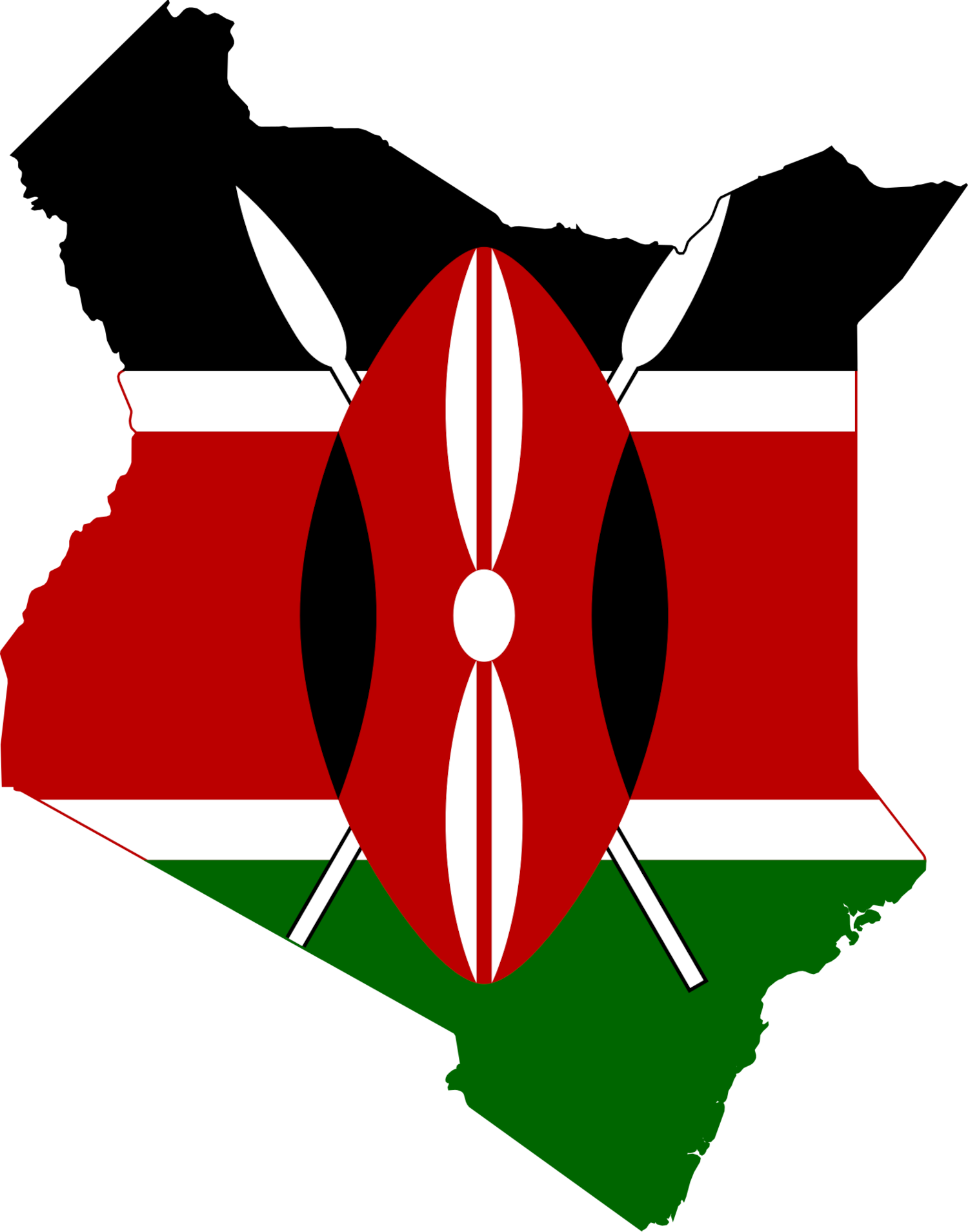 Kenya Flag Map