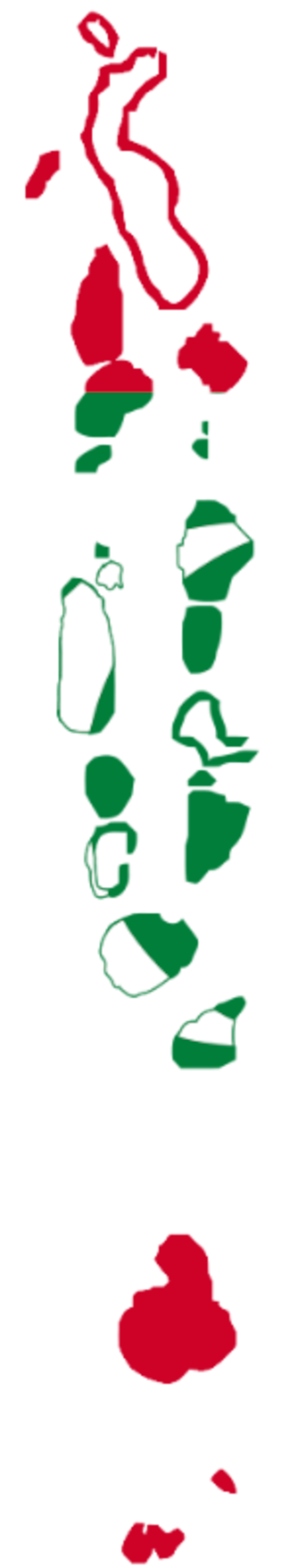 Maldives Flag Map