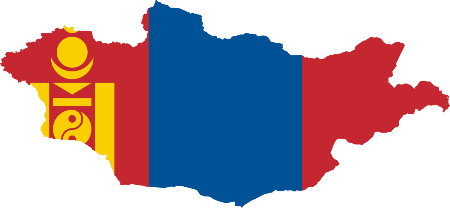 Mongolia Flag Map