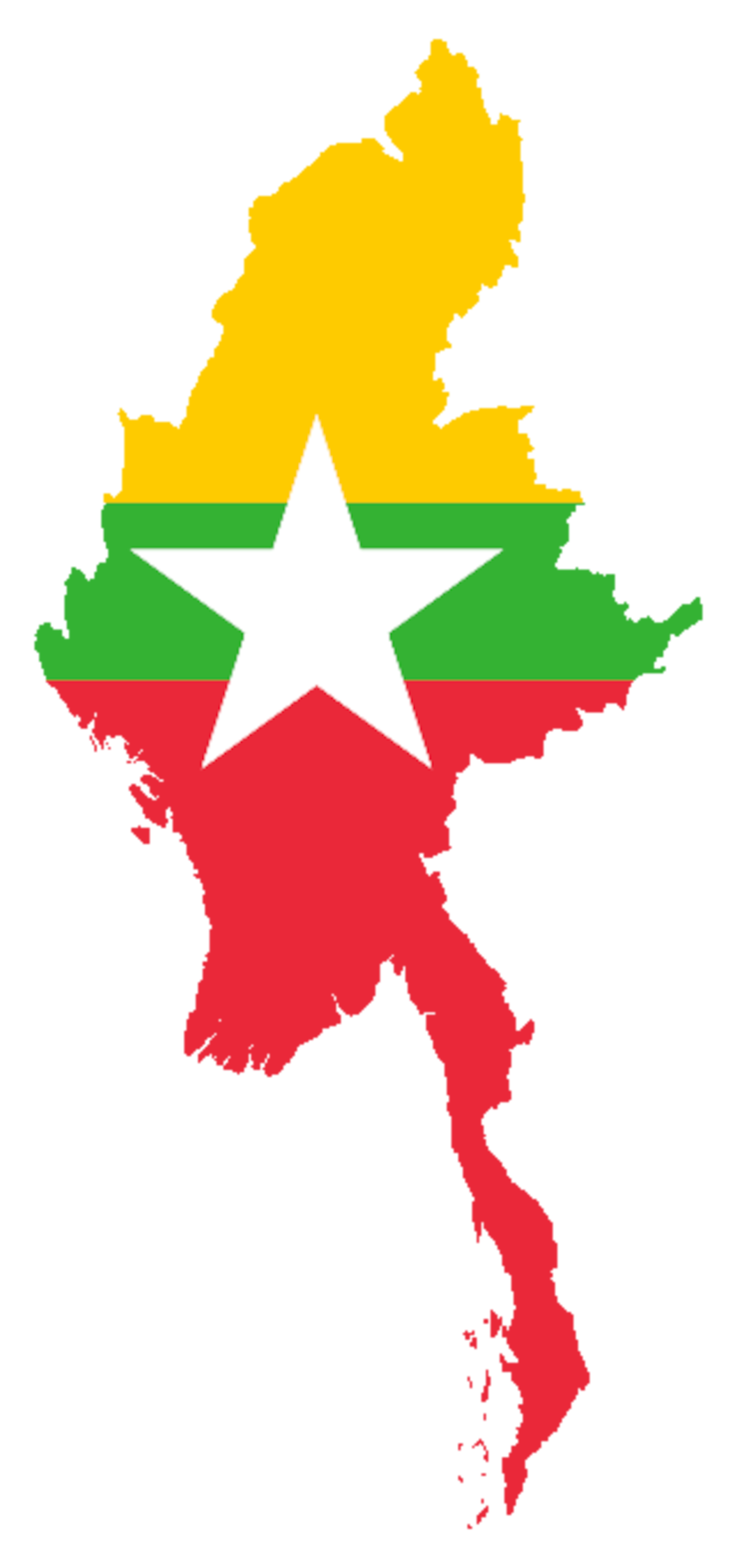 Myanmar Flag Map