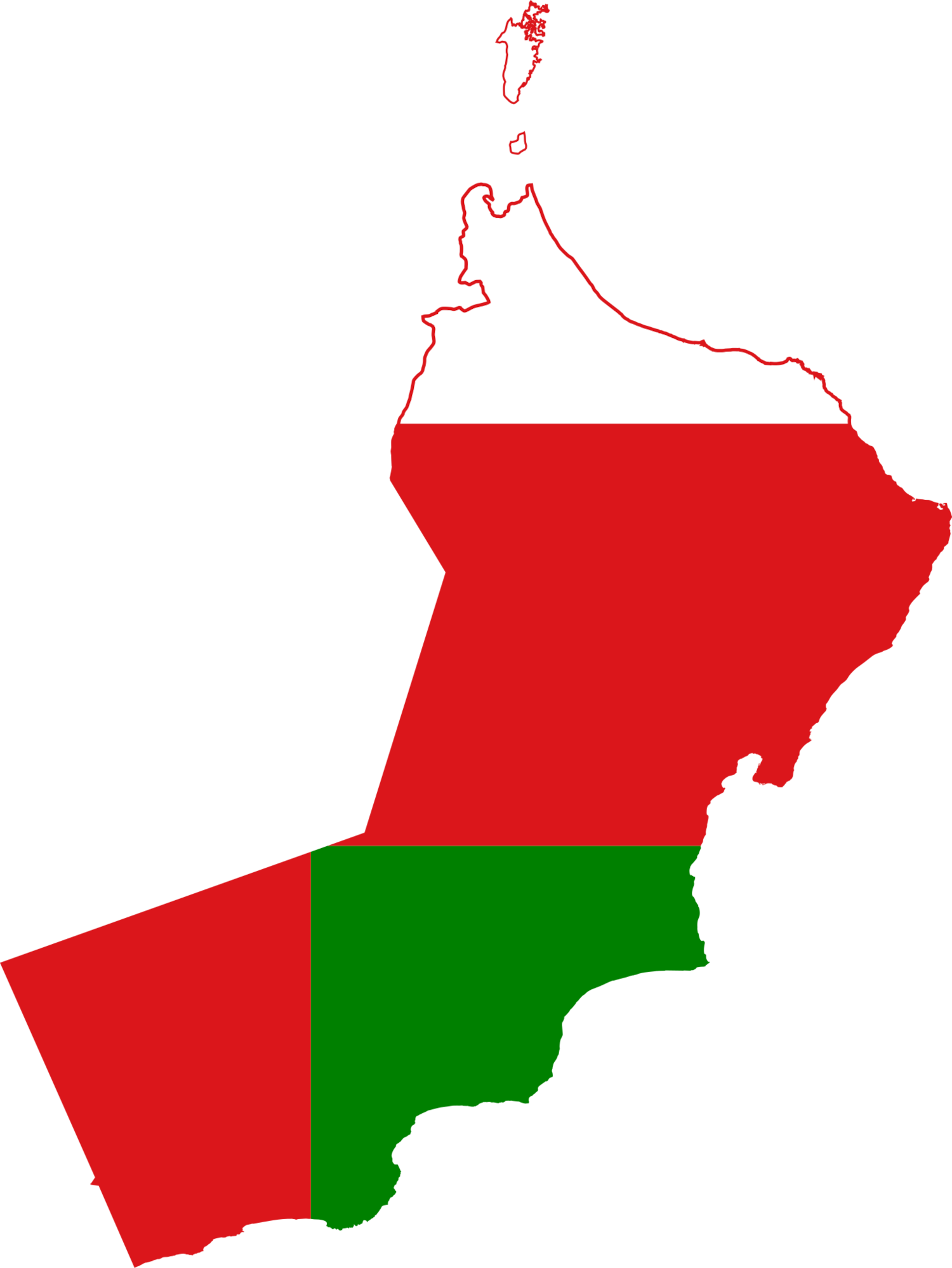 Oman Flag Map