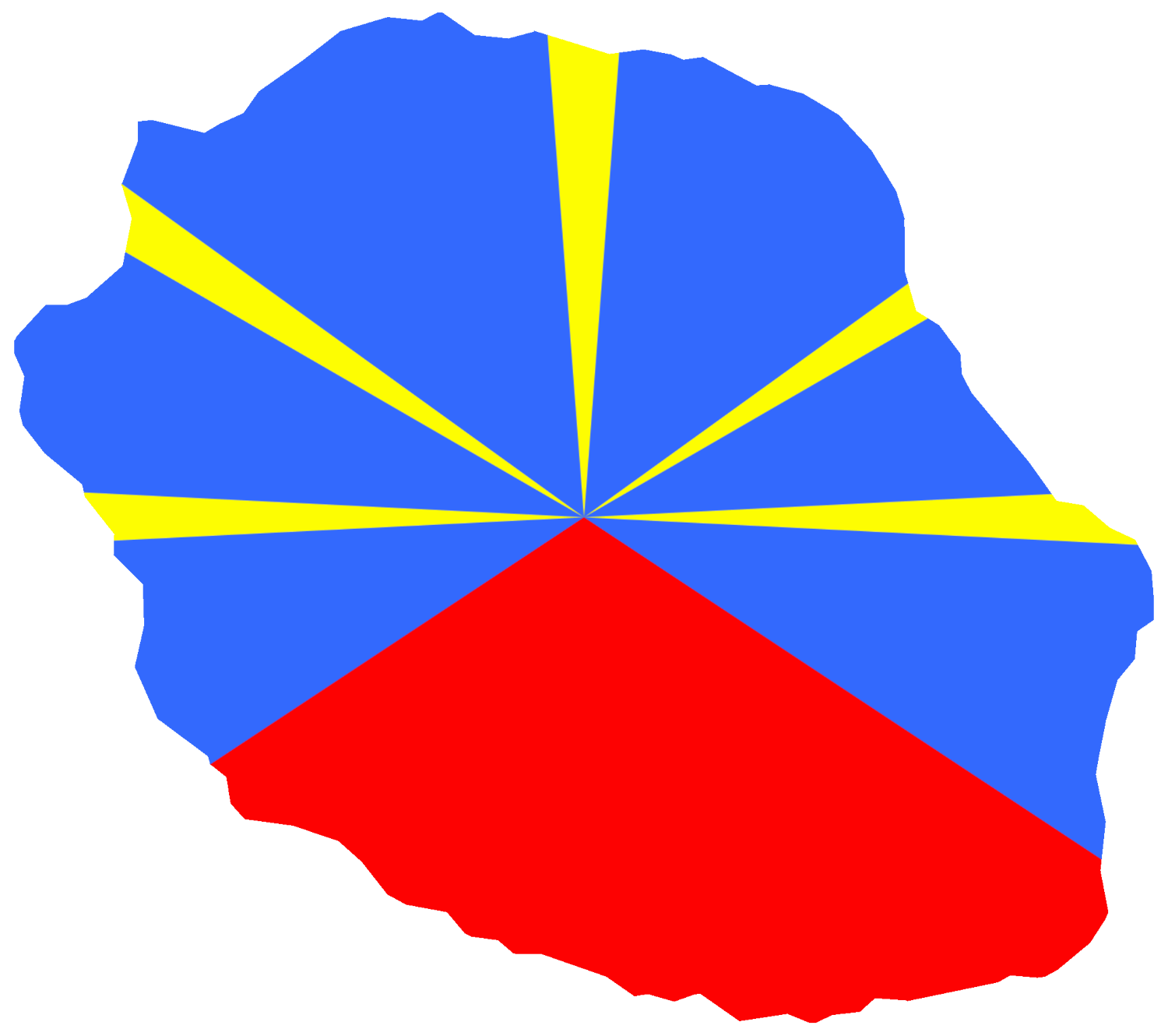 Réunion Flag Map