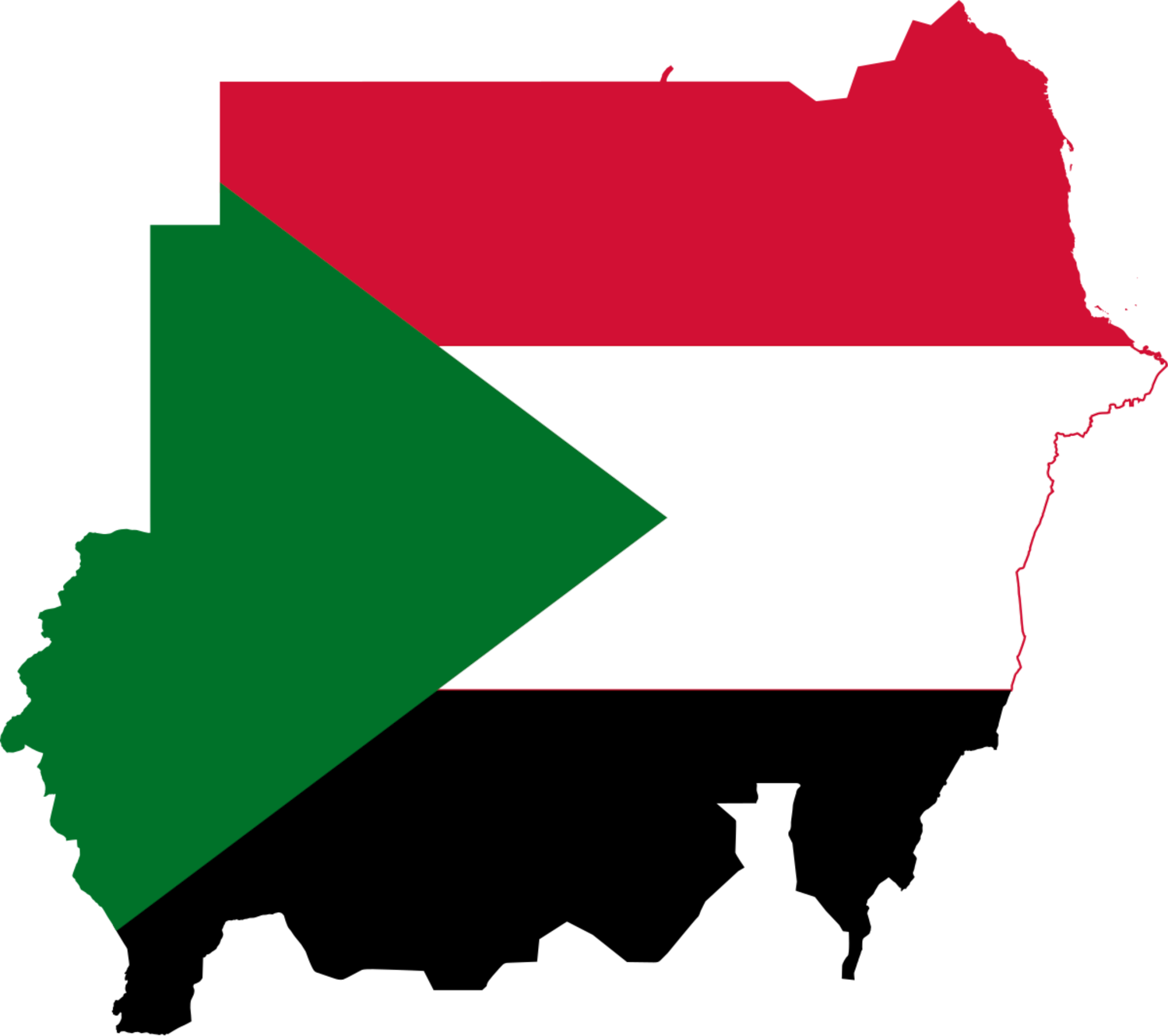 Sudan Flag Map
