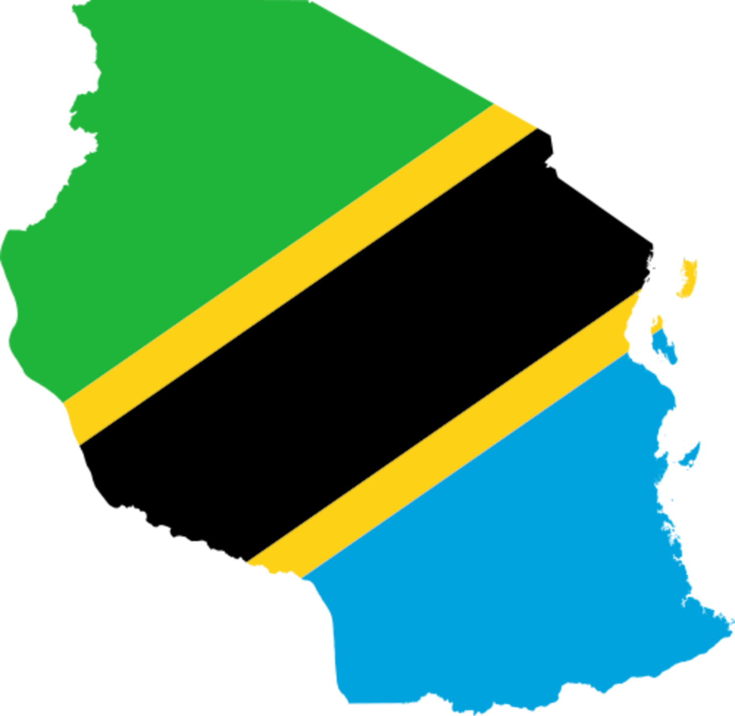 Tanzania Flag Map