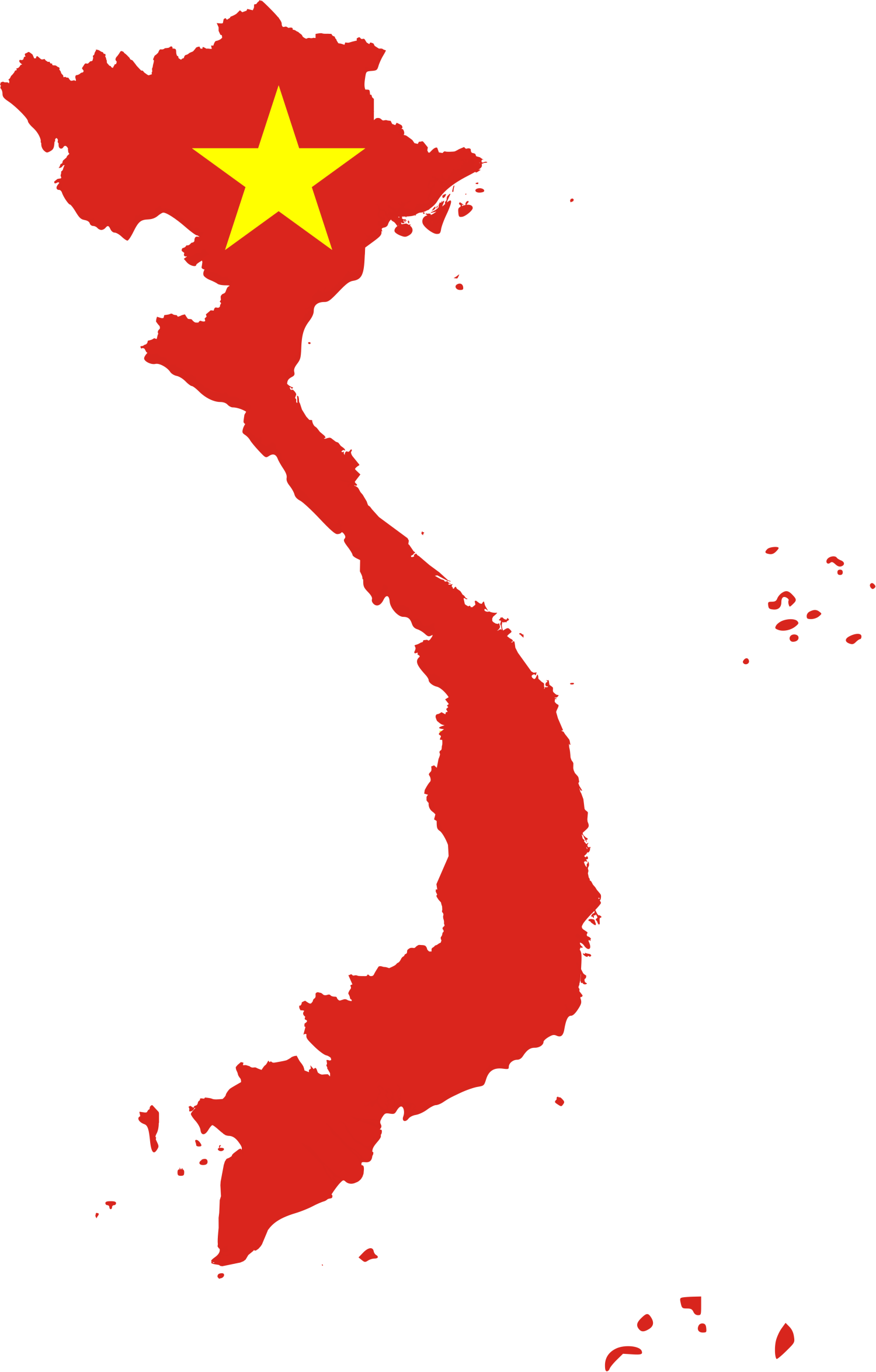 Vietnam Flag Map