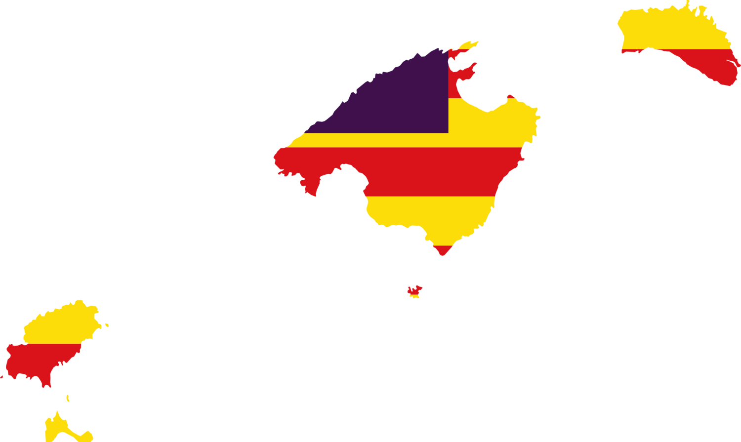 Balearic Islands Flag Map