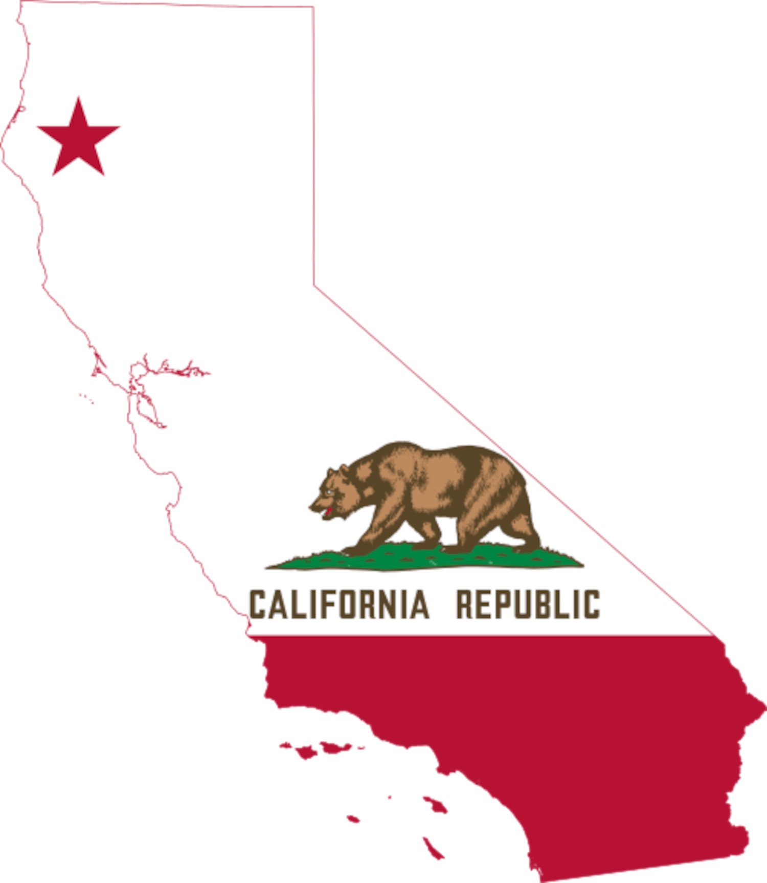 California Flag Map