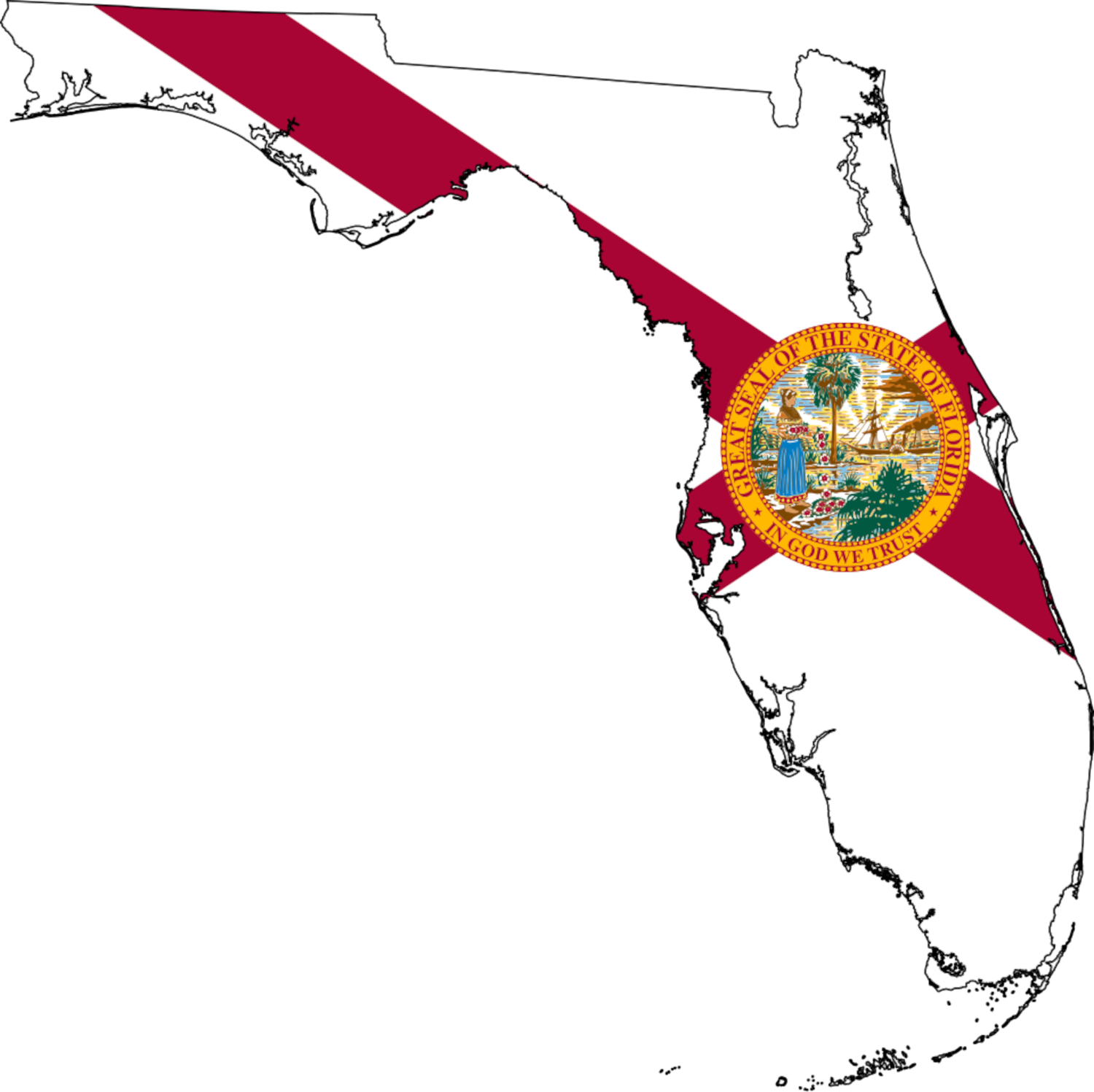 Florida Flag Map