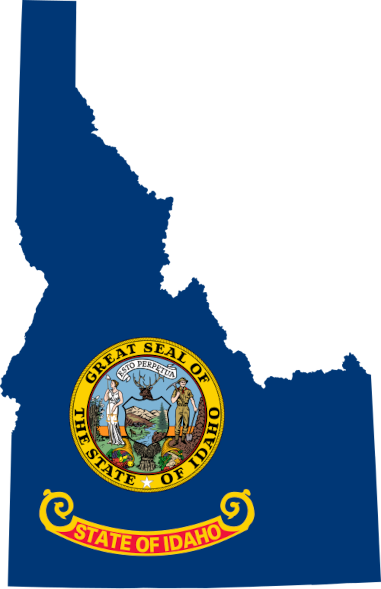 Idaho Flag Map