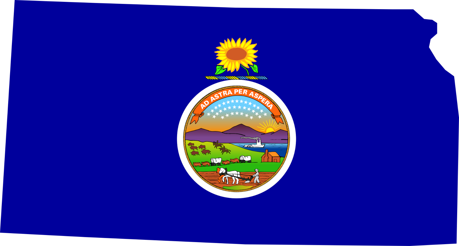 Kansas Flag Map