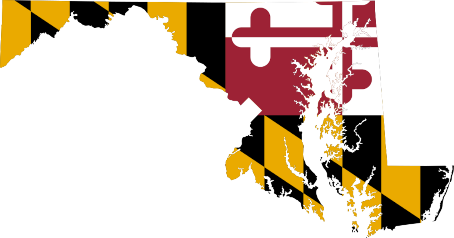 Maryland Flag Map