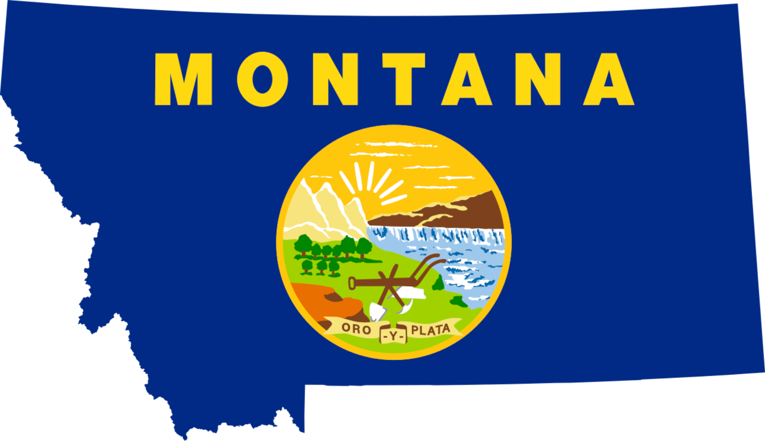 Montana Flag Map