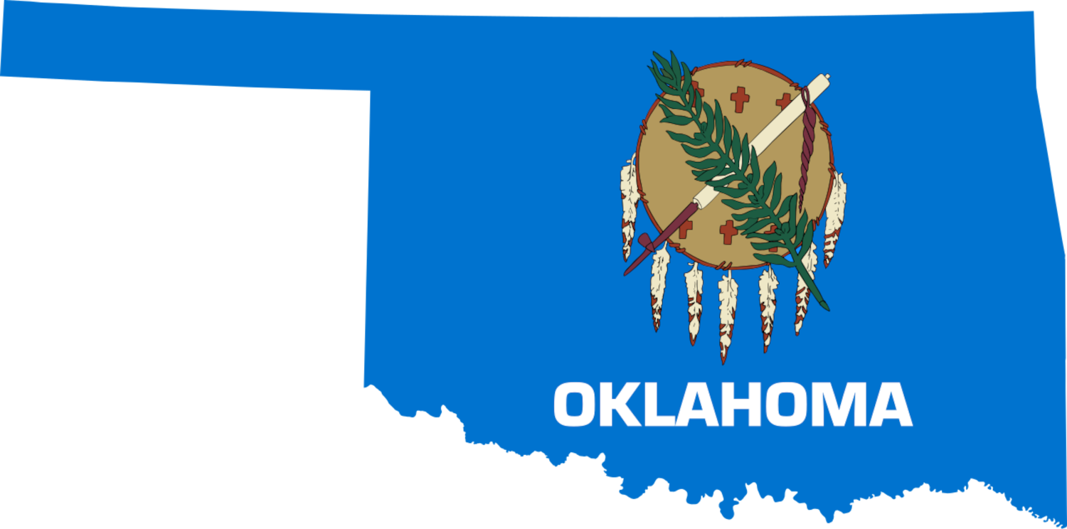 Oklahoma Flag Map