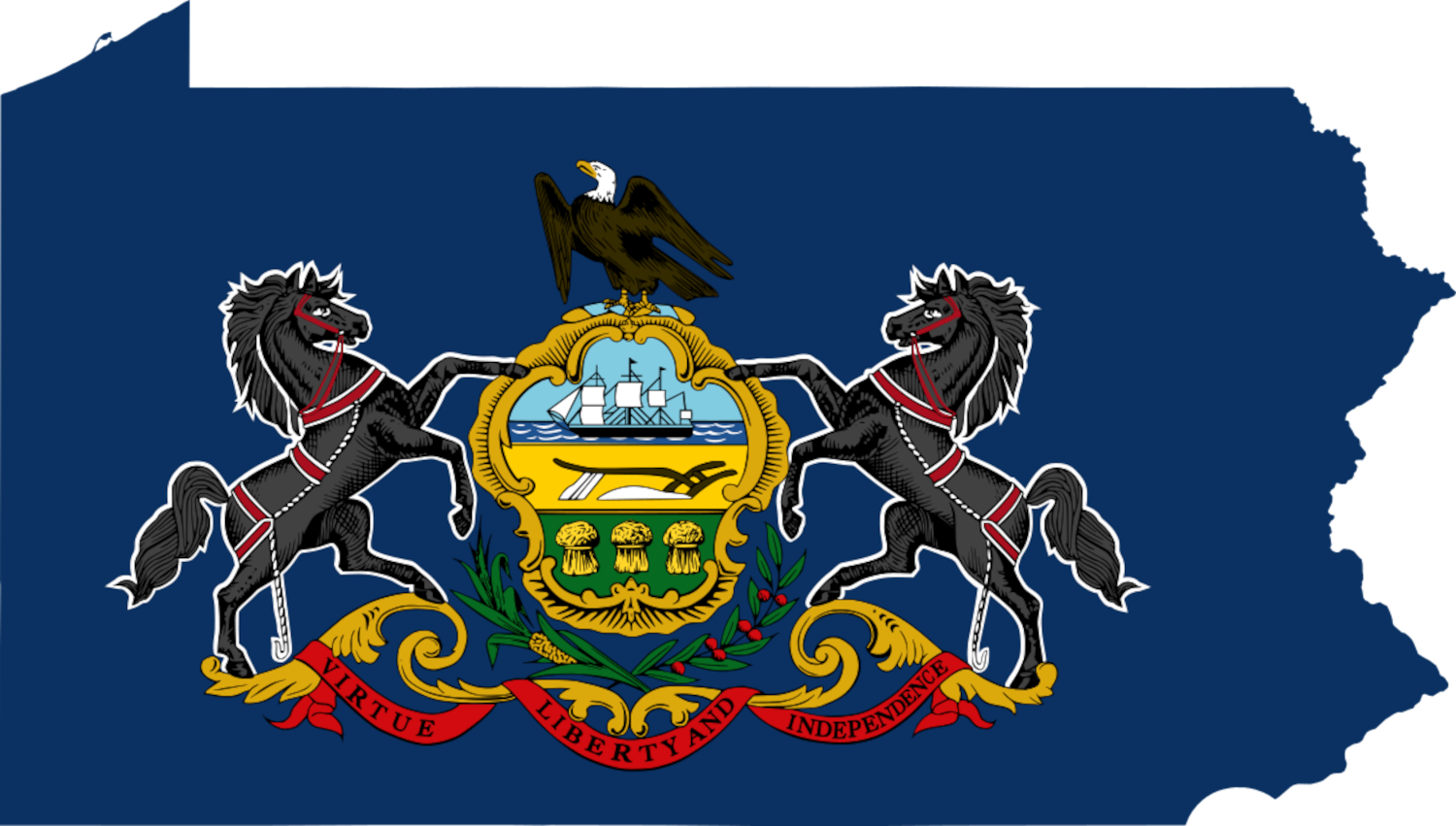 Pennsylvania Flag Map