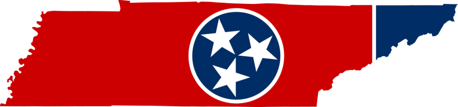 Tennessee Flag Map