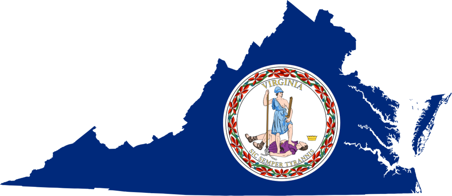 Virginia Flag Map