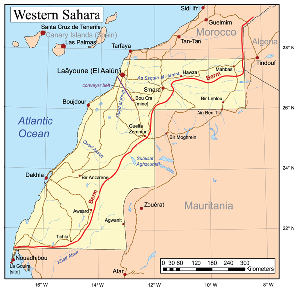 Western Sahara Map