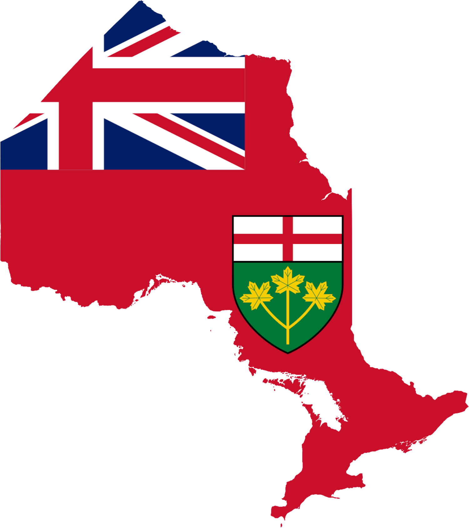 Ontario Flag Map