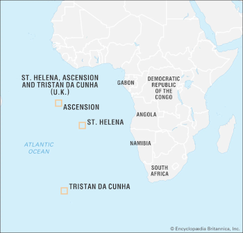 Saint Helena, Ascension and Tristan da Cunha Location
